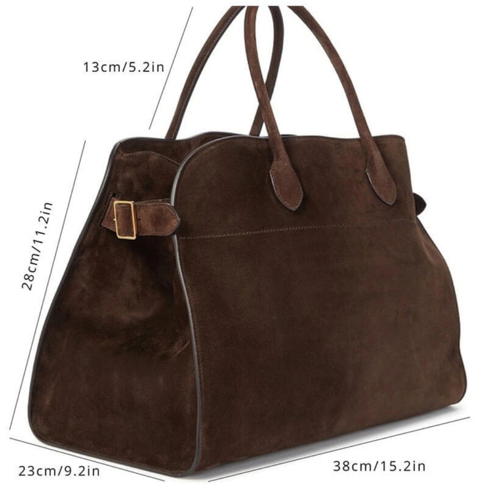 Brown suede bag
